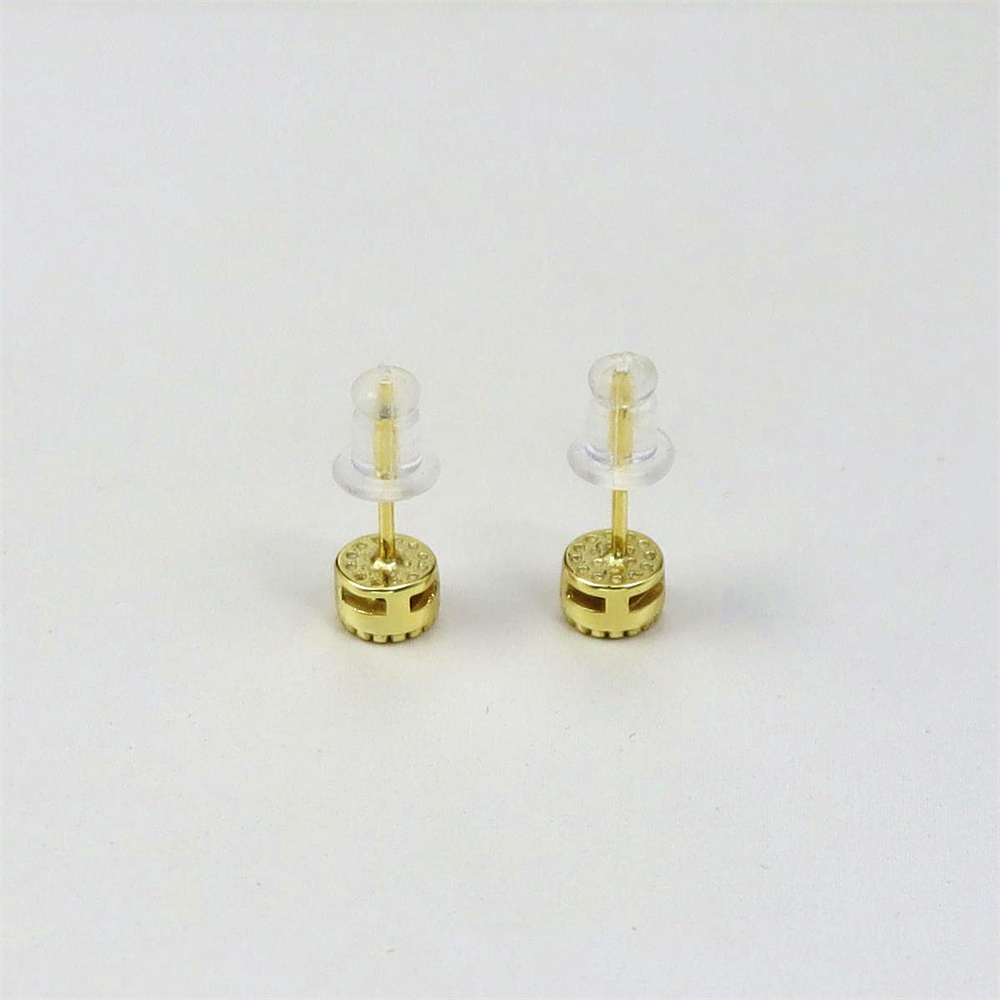 S925 Sterling Silver Minimalist Single Zirconia Stud Earrings