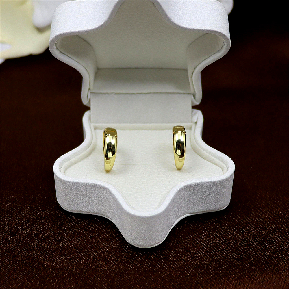 S925 Sterling Silver Wide Hoop Earrings