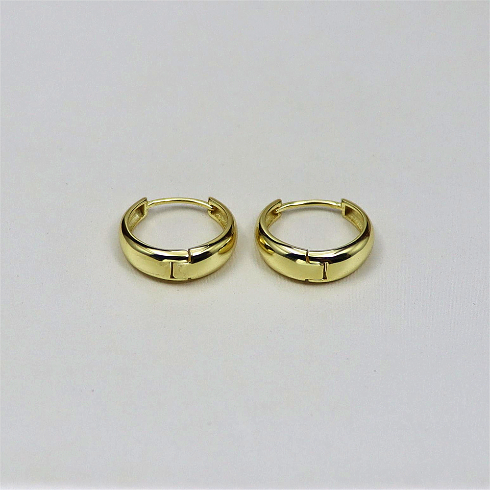 S925 Sterling Silver Wide Hoop Earrings
