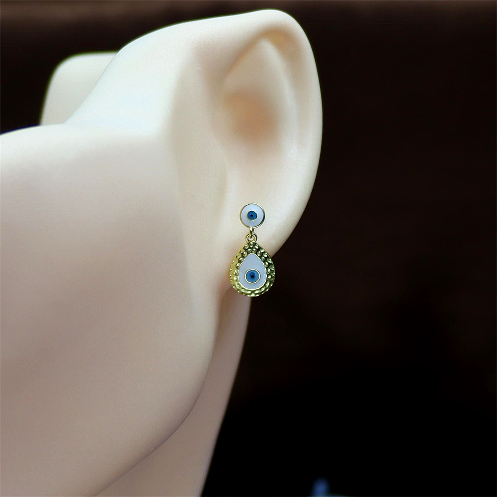 S925 Sterling Silver Devil's Eye Stud Earrings