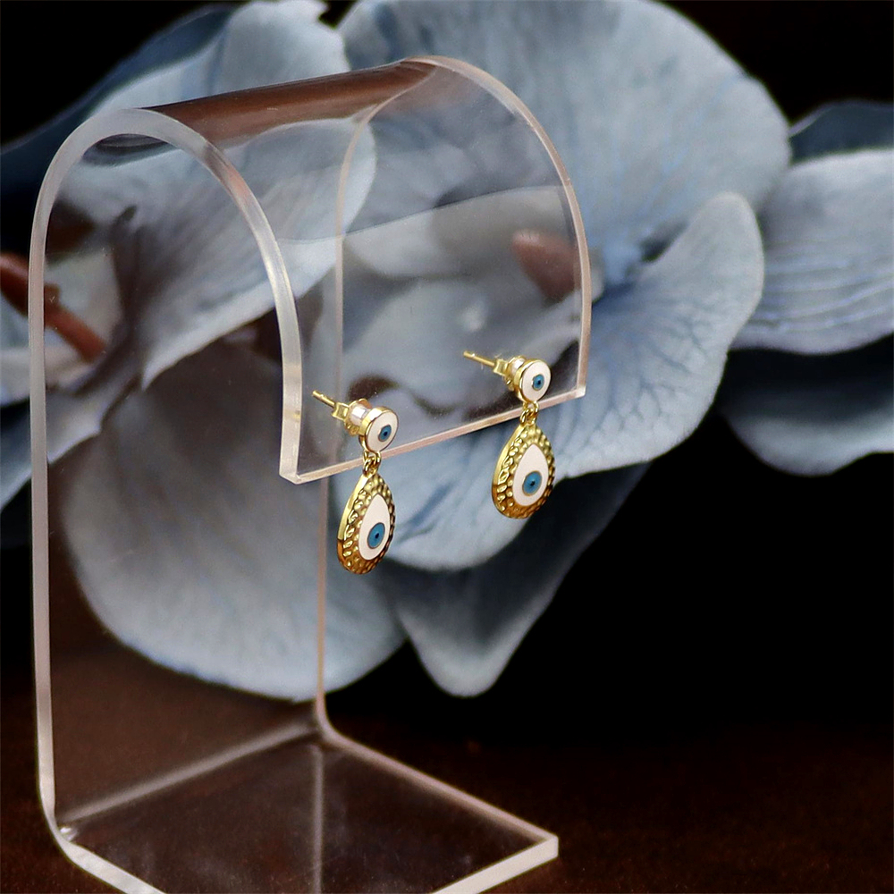 S925 Sterling Silver Devil's Eye Stud Earrings