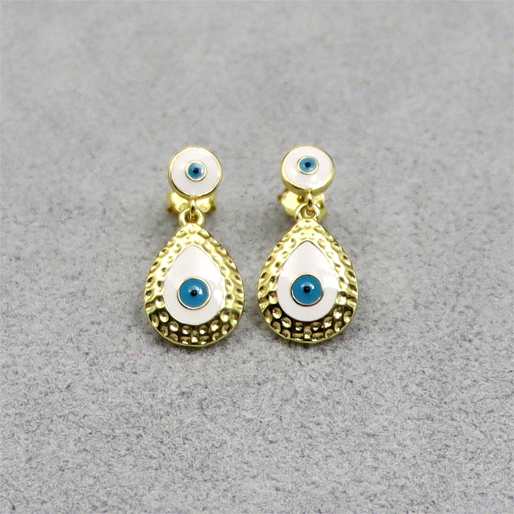 S925 Sterling Silver Devil's Eye Stud Earrings