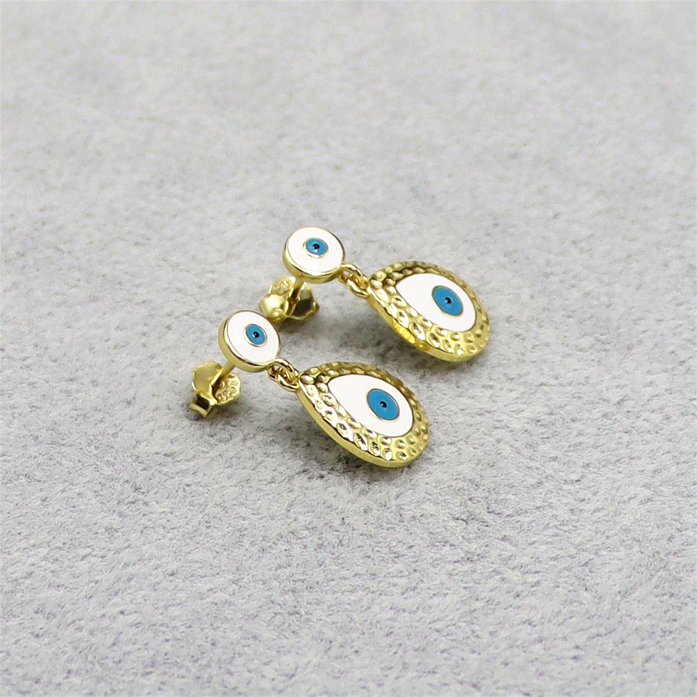 S925 Sterling Silver Devil's Eye Stud Earrings