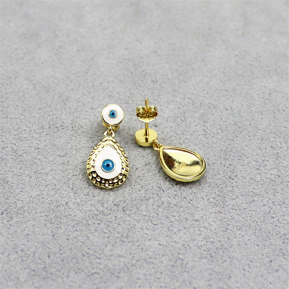 S925 Sterling Silver Devil's Eye Stud Earrings