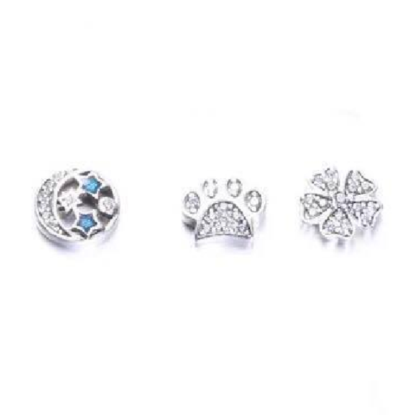 Pandora Sterling Silver MoonPetite Paw Print Flowers Charms Set ALE 925