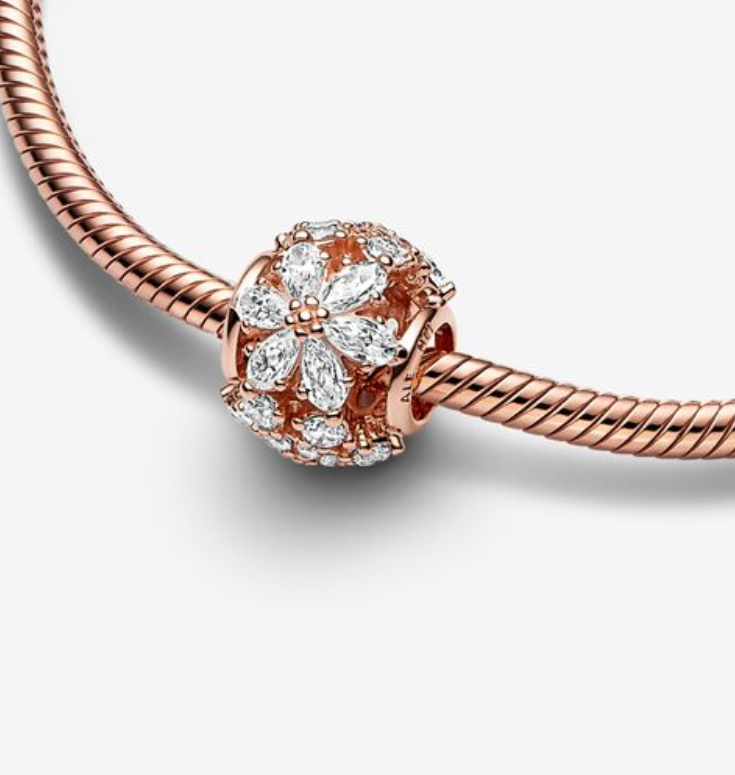 Pandora 2022 SPARKLING HERBARIUM CLUSTER ROUND 14K Rose GOLD