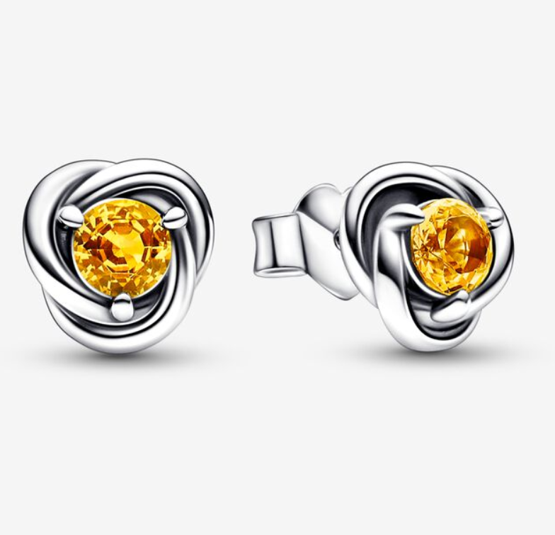 Pandora November Birthstone Trio Set Charm Earrings RING ALE S925