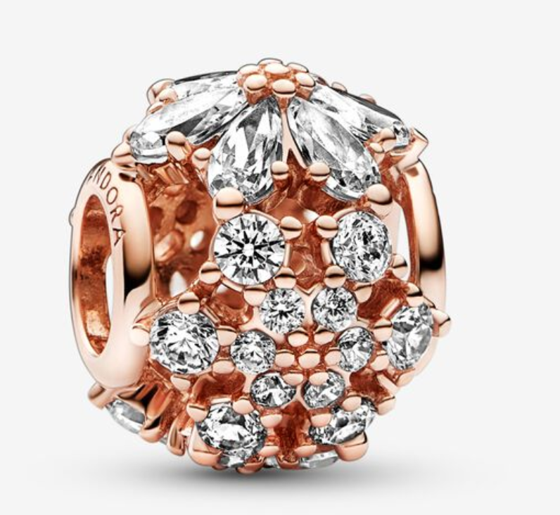 Pandora 2022 SPARKLING HERBARIUM CLUSTER ROUND 14K Rose GOLD