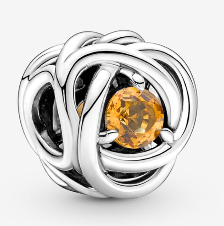 Pandora November Birthstone Trio Set Charm Earrings RING ALE S925