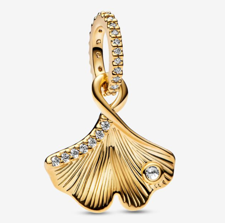 Pandora Sterling Silver Gingko Leaf Dangle Charm
