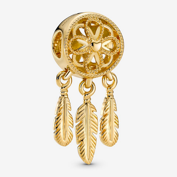 PANDORA Jewellery Charm Dreamcatcher Gold