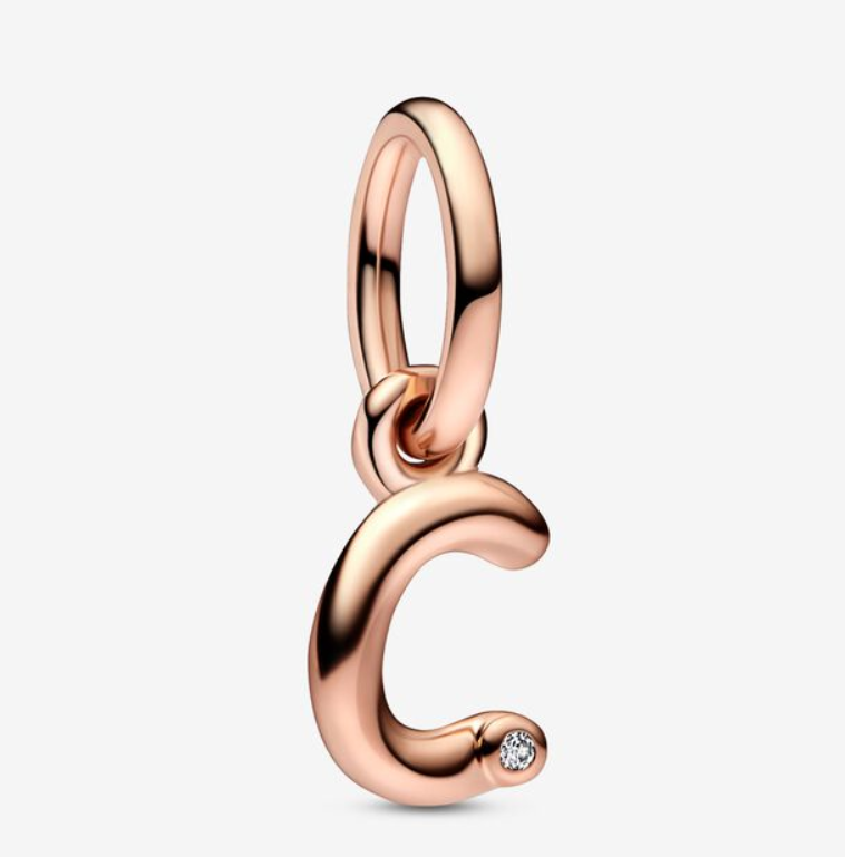 Pandora Moments Letter c Script Alphabet kirjainkoru hela