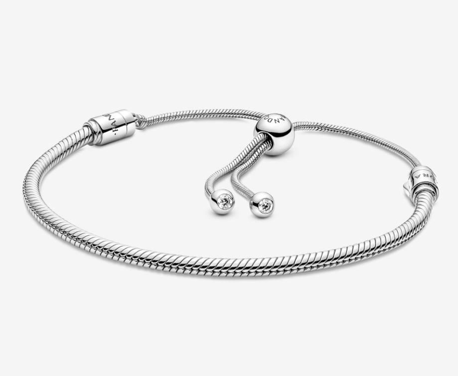PANDORA Shine Sliding Chain Charm Cluster Charm and Bracelet Set ALE S925