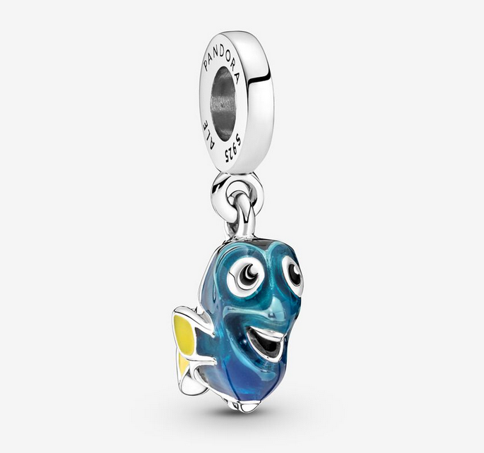 Pandora Pixar Finding Nemo Dangle Moments Charm Key Ring Set  ALE S925