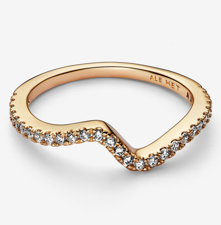 Pandora Timeless Ring Stackable Sparkling Wave sormus
