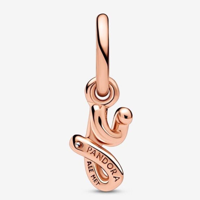 Pandora Moments Letter y Script Alphabet kirjainkoru hela
