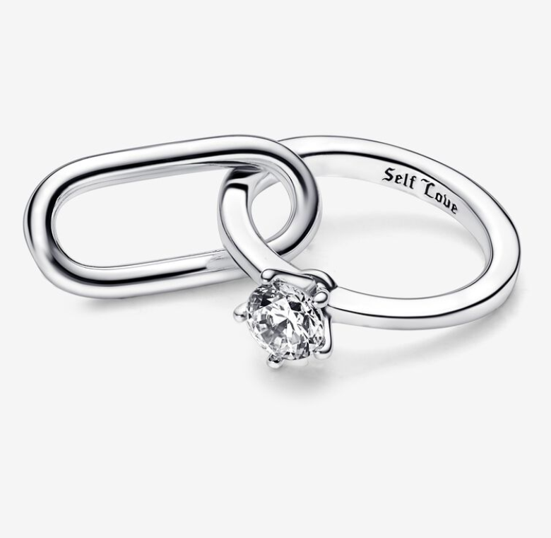 Marry Me Double Link by PANDORA Sterling Silver with Zirconia
