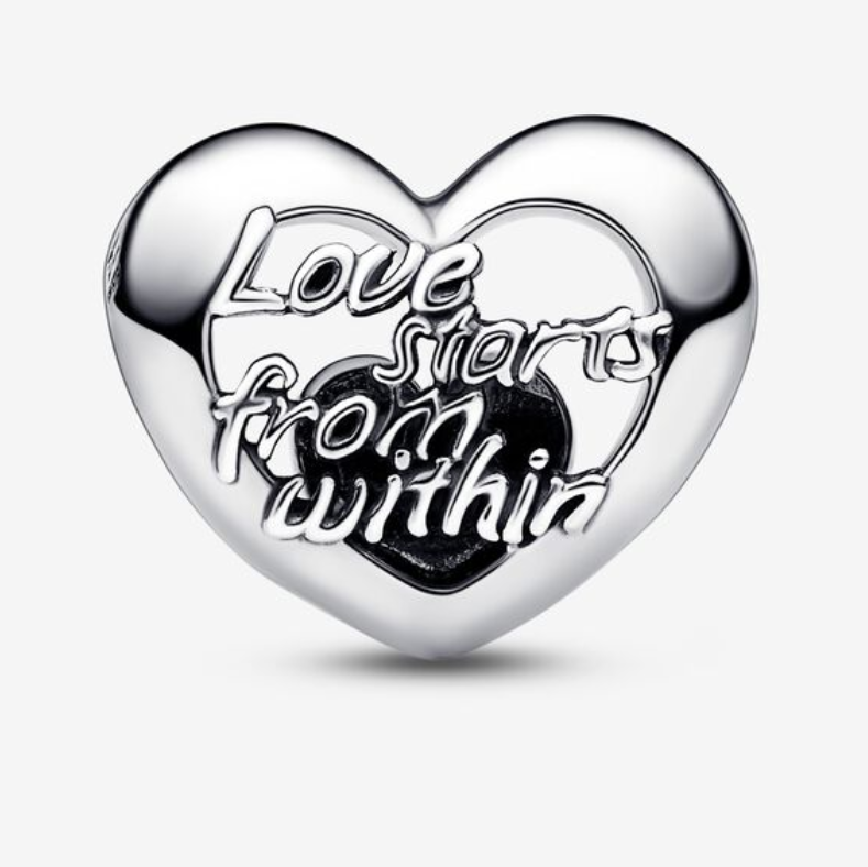 Pandora Moments Openwork Heart & Script hela