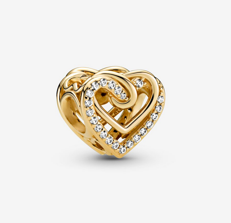 Pandora Sparkling Entwined Hearts Charm