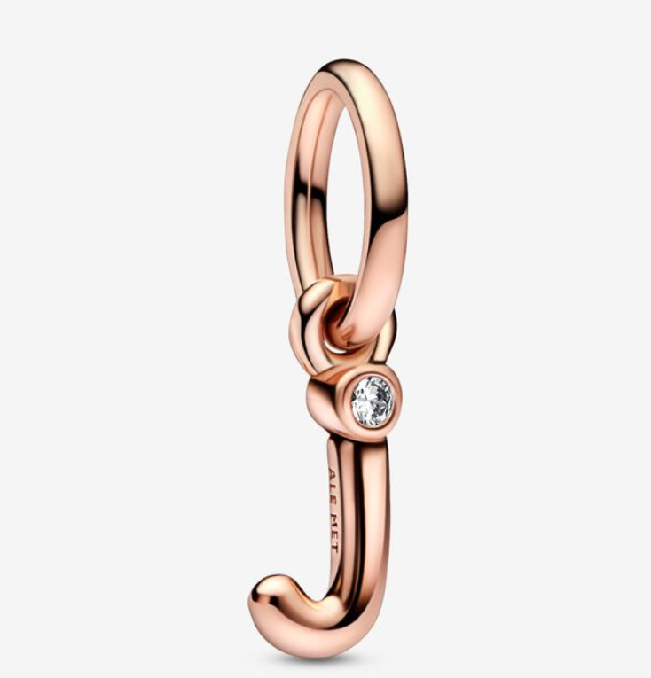 Pandora Moments Letter j Script Alphabet kirjainkoru hela