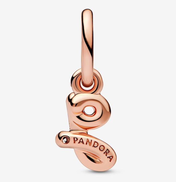 Pandora Moments Letter g Script Alphabet kirjainkoru hela