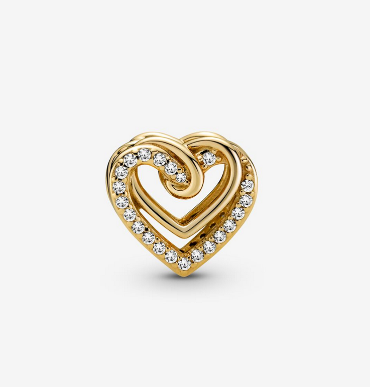 Pandora Sparkling Entwined Hearts Charm