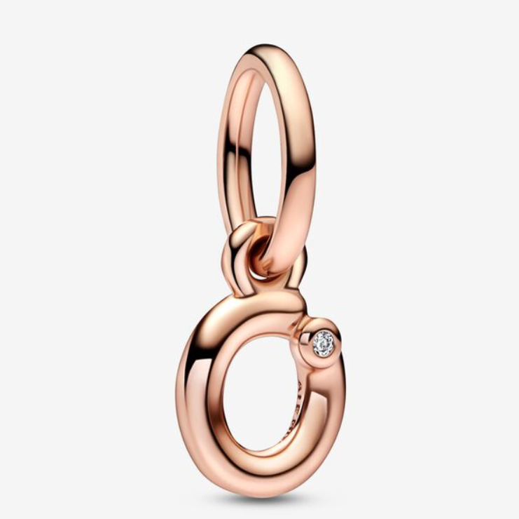Pandora Moments Letter o Script Alphabet kirjainkoru hela