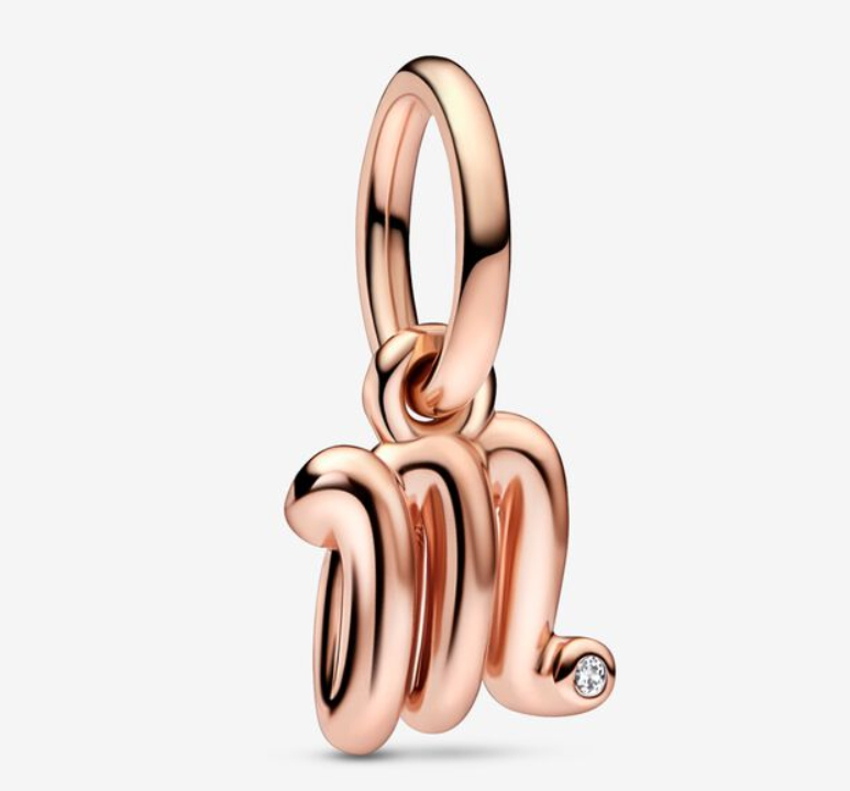 Pandora Moments Letter m Script Alphabet kirjainkoru hela
