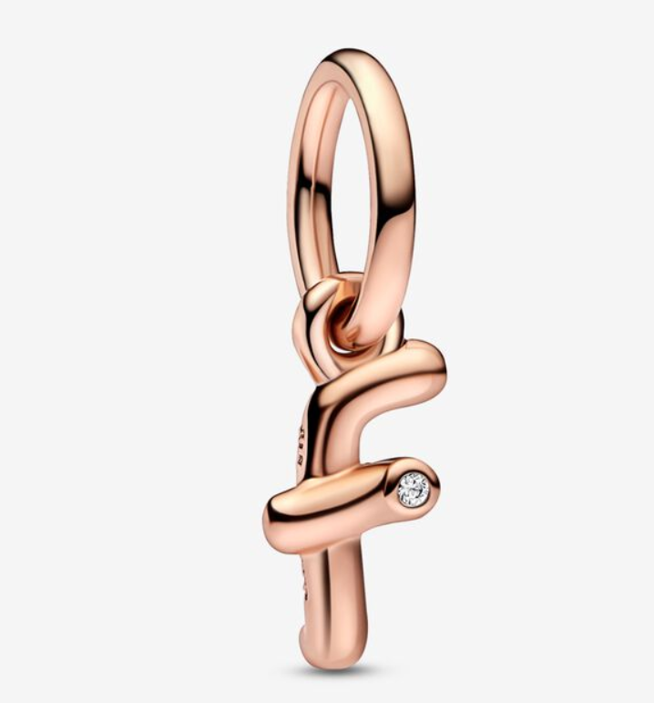Pandora Moments Letter f Script Alphabet kirjainkoru hela