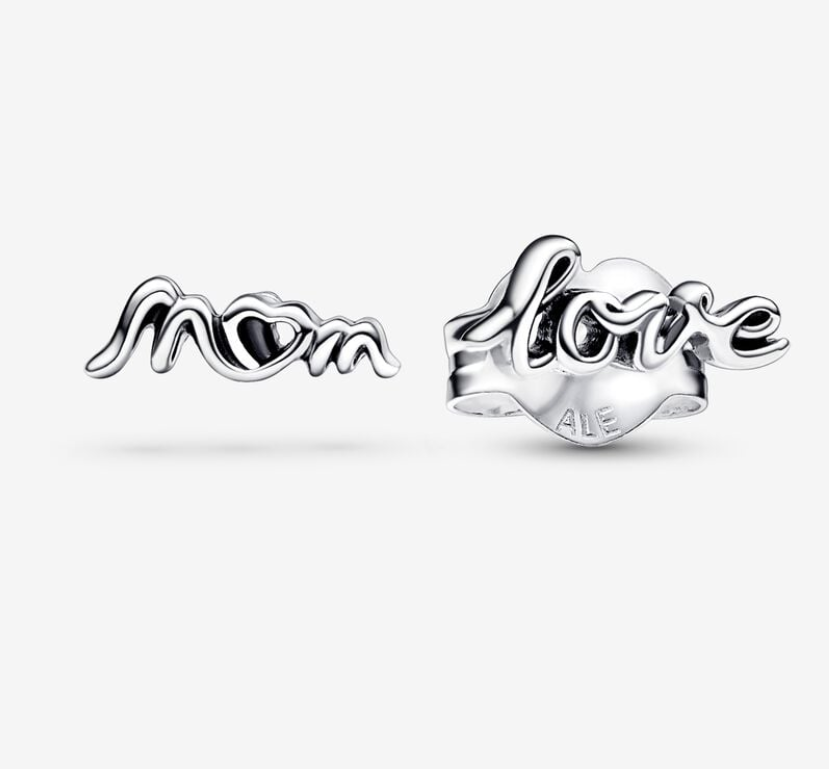 PANDORA 925 ALE Love Mum Stud Earrings