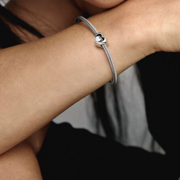 Pandora Moments Openwork Heart & Script hela