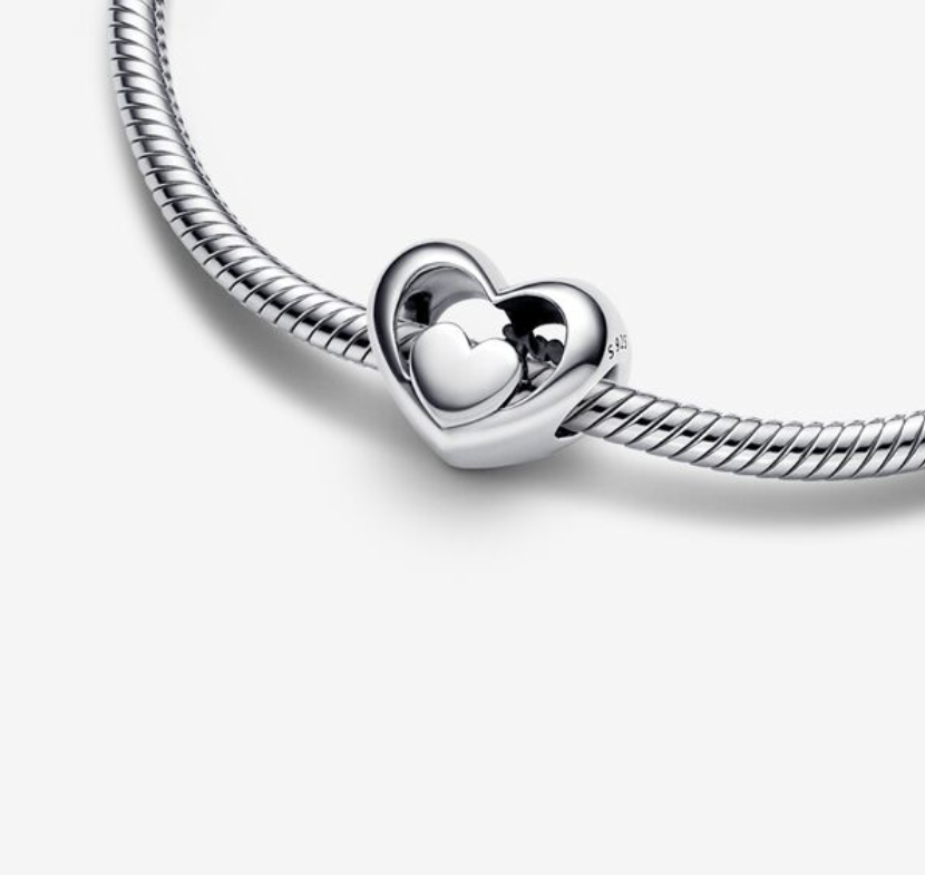 Pandora Moments Openwork Heart & Script hela