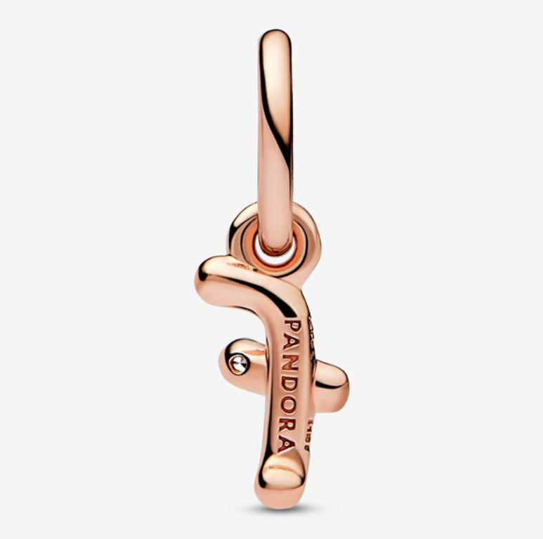 Pandora Moments Letter f Script Alphabet kirjainkoru hela