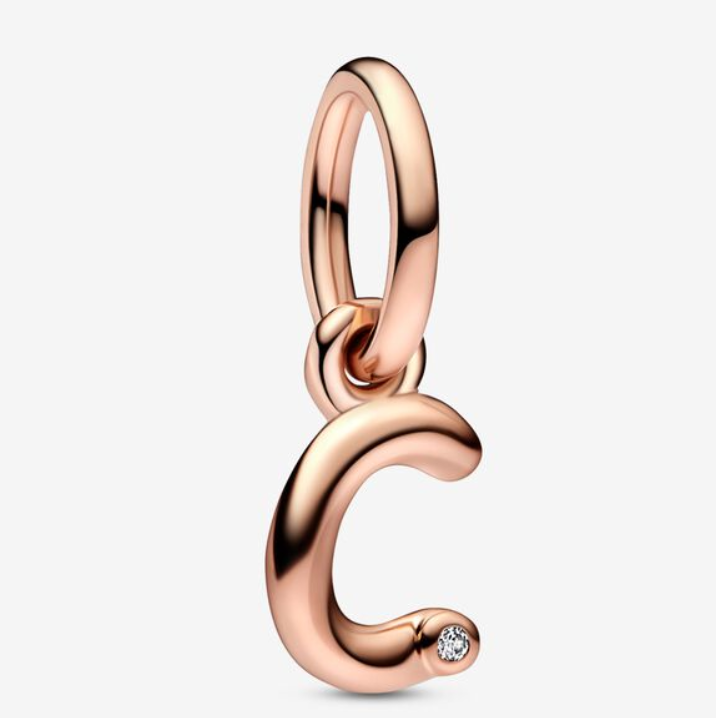 Pandora Moments Letter c Script Alphabet kirjainkoru hela