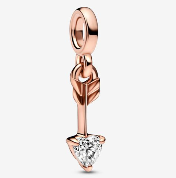 Arrow of Love Mini-Dangle by PANDORA ME, Rosé, Zirconia