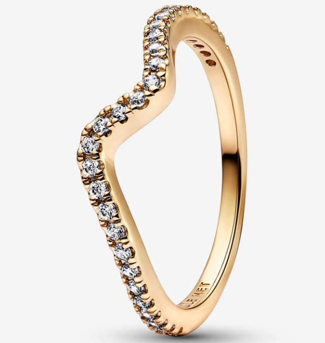 Pandora Timeless Ring Stackable Sparkling Wave sormus