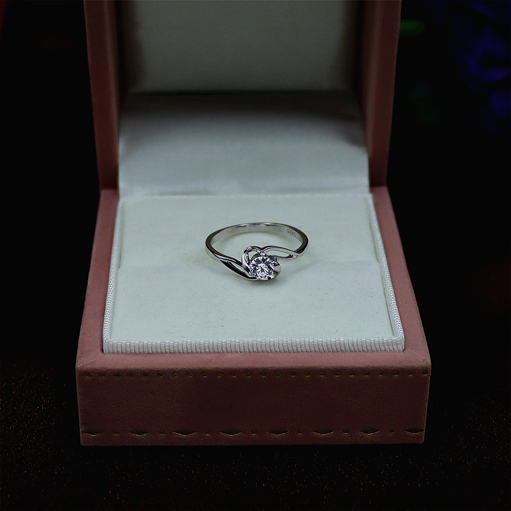S925 Sterling Silver Imitation Crown Wedding Ring for Women