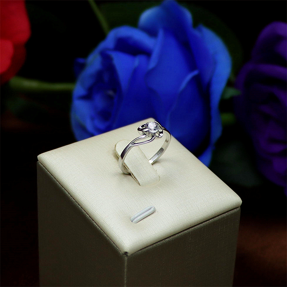 S925 Sterling Silver Imitation Crown Wedding Ring for Women