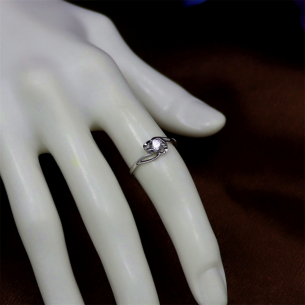 S925 Sterling Silver Imitation Crown Wedding Ring for Women