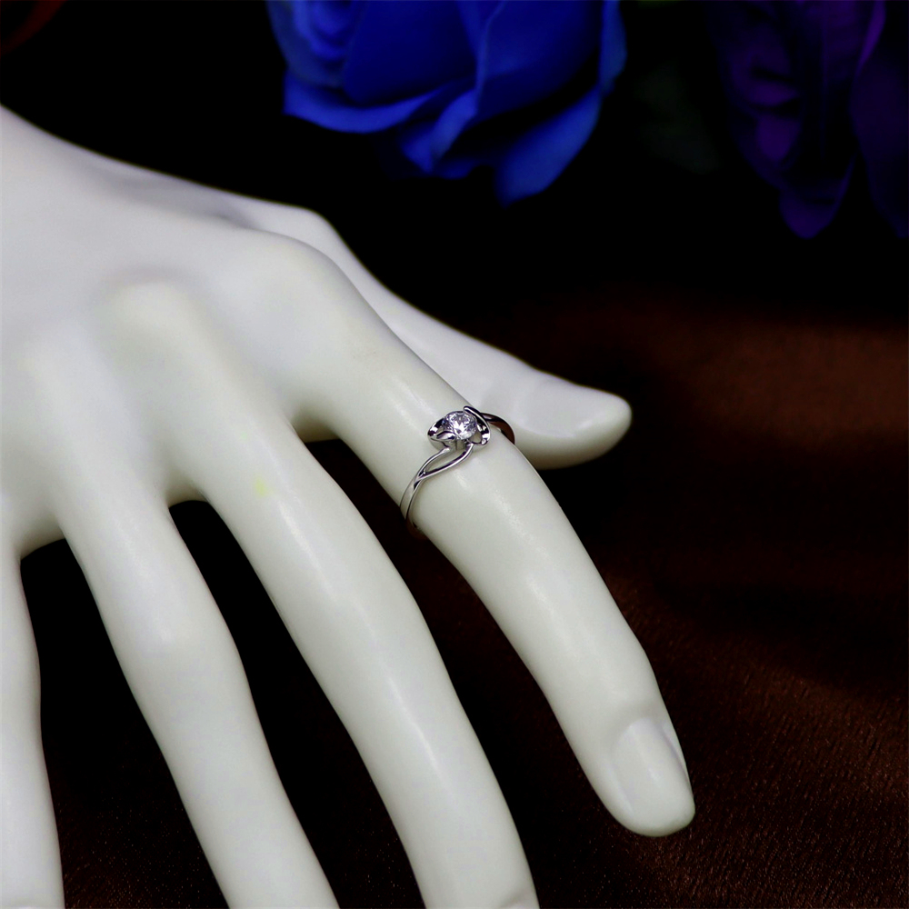 S925 Sterling Silver Imitation Crown Wedding Ring for Women