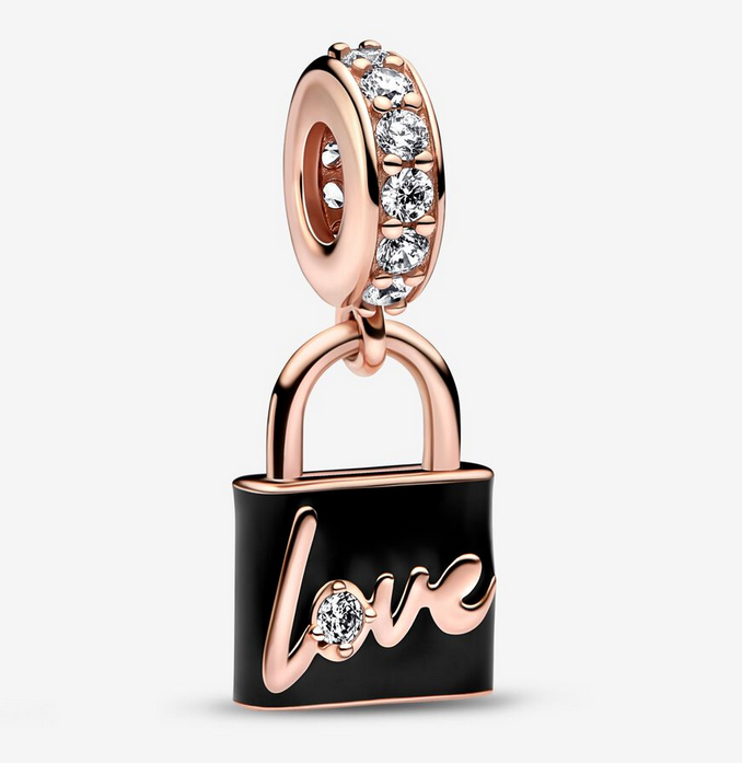Pandora Rose Gold Love Padlock Dangle Charm