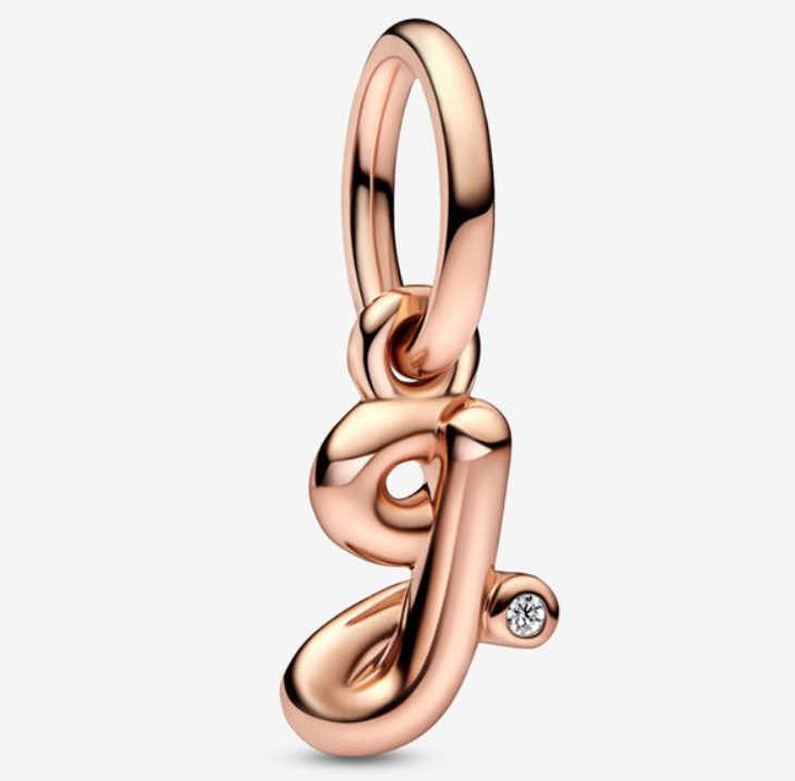 Pandora Moments Letter g Script Alphabet kirjainkoru hela