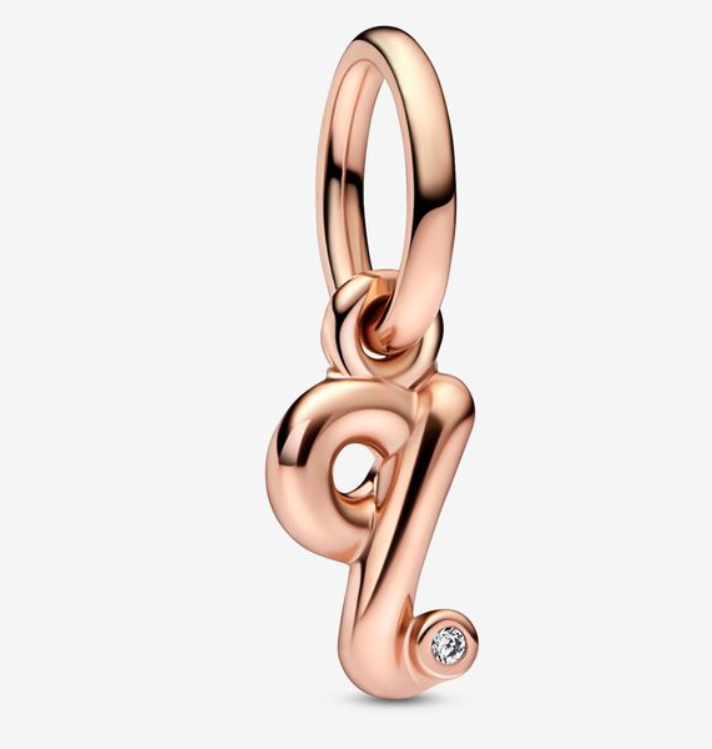 Pandora Moments Letter q Script Alphabet kirjainkoru hela