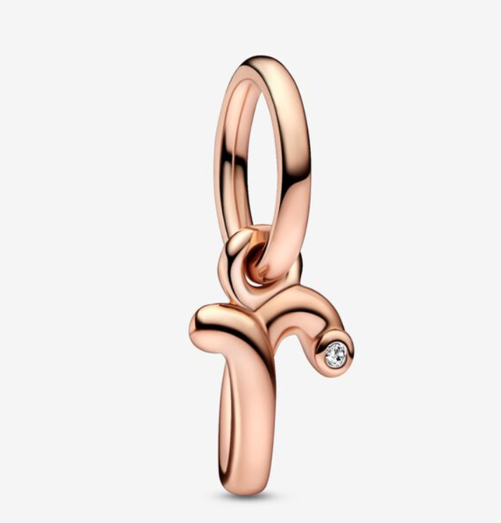 Pandora Moments Letter r Script Alphabet kirjainkoru hela