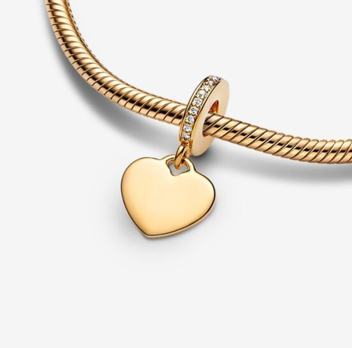 Pandora Moments Engravable Heart Tag riipushela