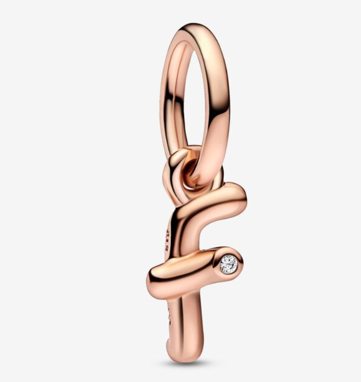 Pandora Moments Letter f Script Alphabet kirjainkoru hela