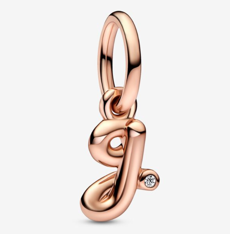Pandora Moments Letter g Script Alphabet kirjainkoru hela