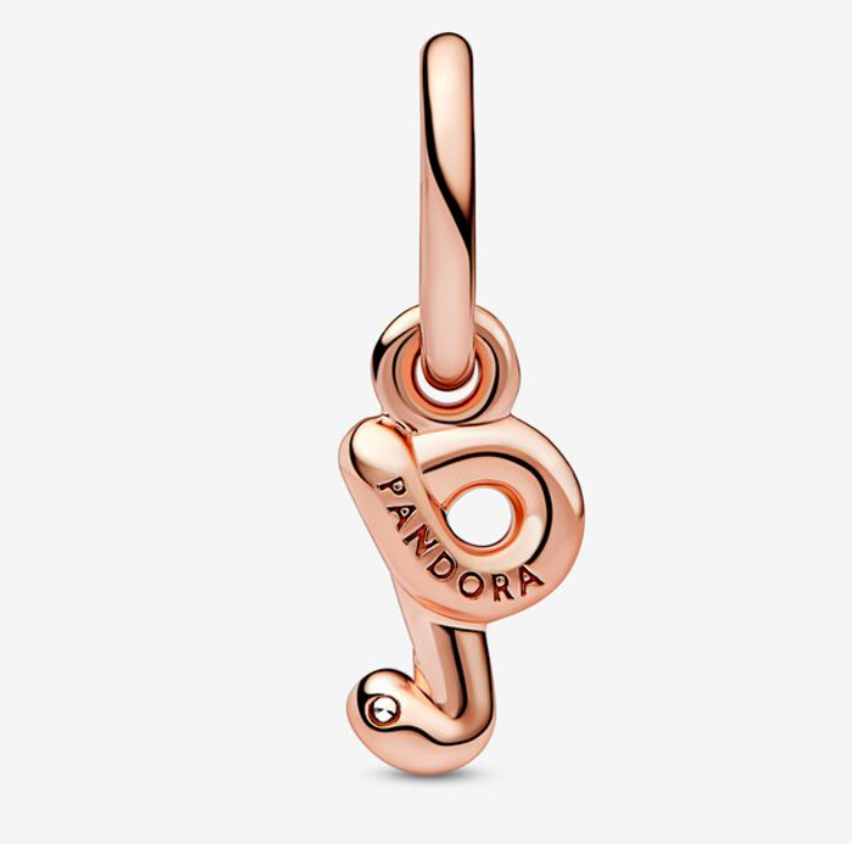 Pandora Moments Letter q Script Alphabet kirjainkoru hela