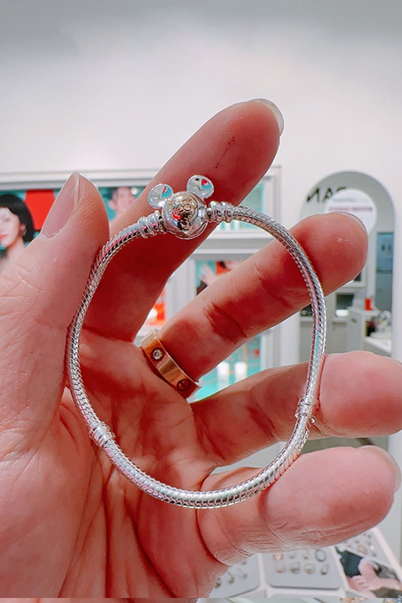 Pandora  100th Anniversary Moments Snake Chain Bracelet