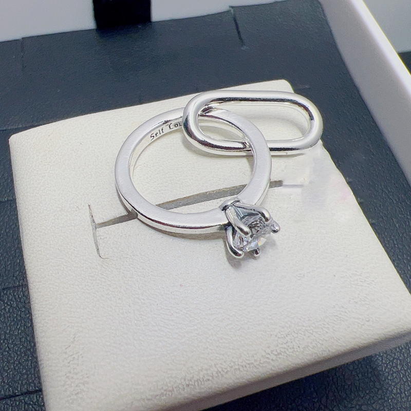 Marry Me Double Link by PANDORA Sterling Silver with Zirconia